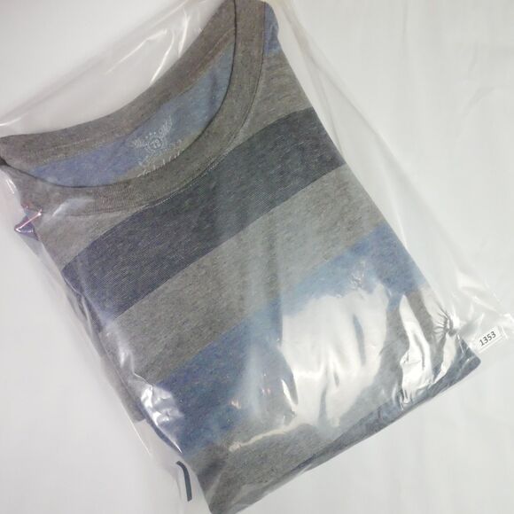 Faded Glory Men's Size 3XL T-Shirt Gray Striped Tee Crew Neck - Picture 10 of 10